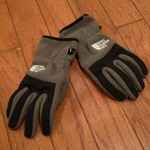 The North Face Black and Gray Fleece Gloves